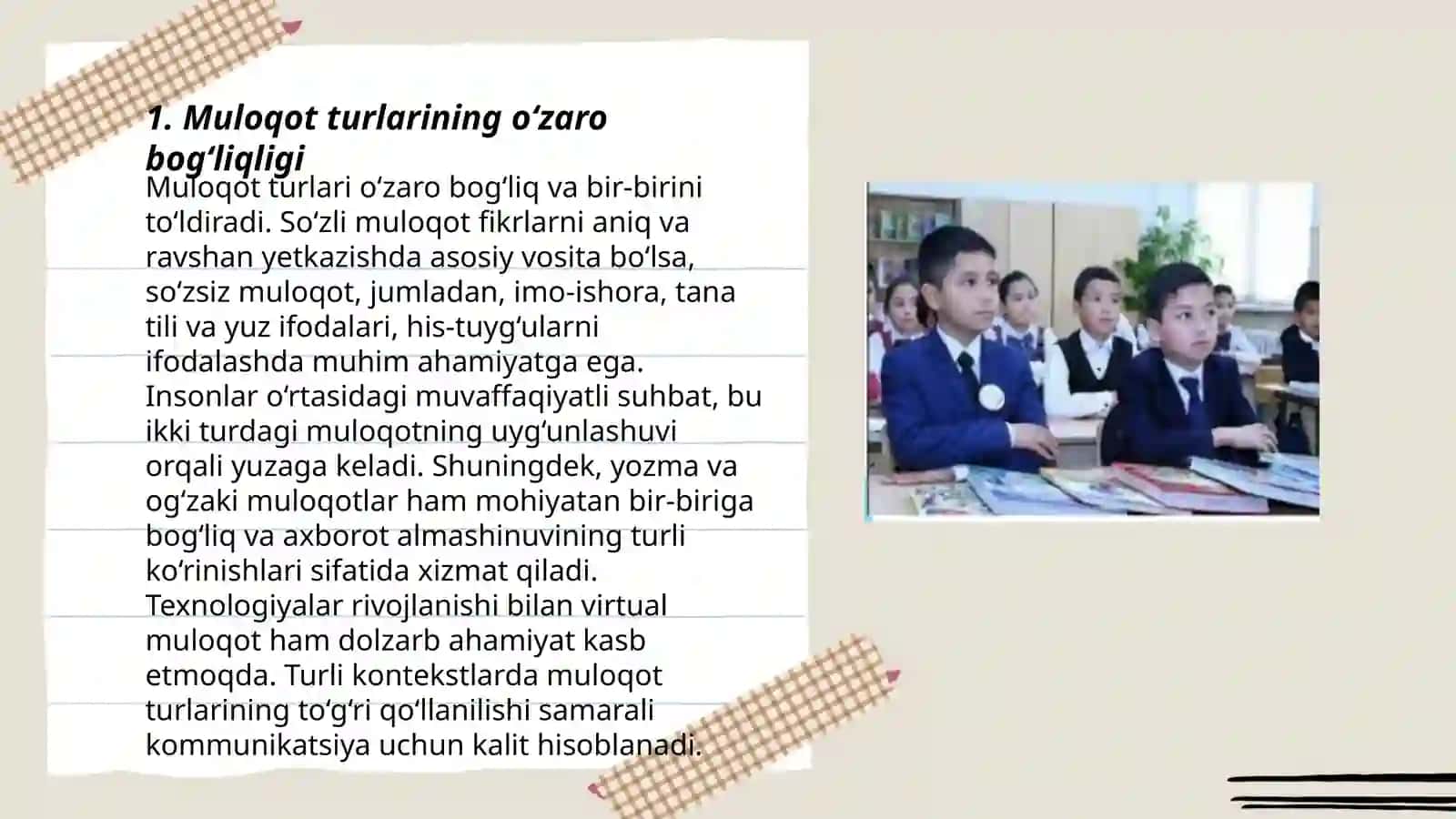 Muloqotda faoliyatning o'zaro bog'liqligi 3