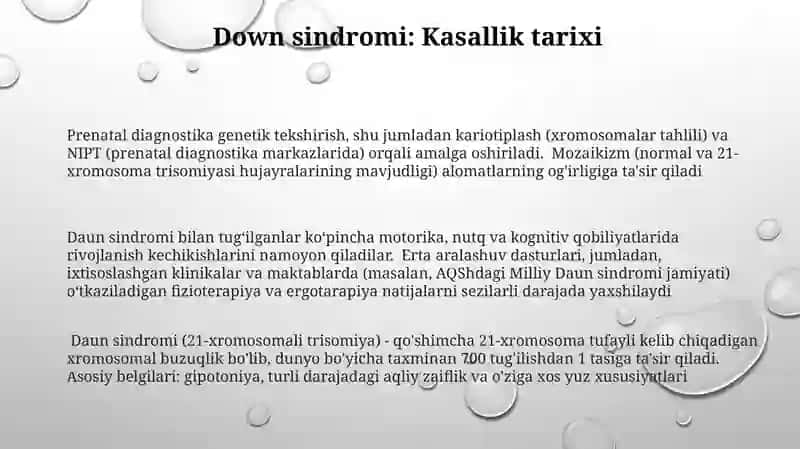 Xromosoma kasalliklarining kelib chiqish sabablari va asoratlari 3
