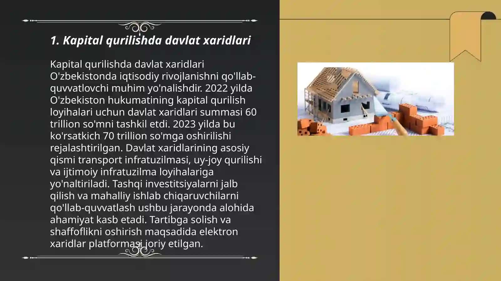 Kapital va qurilishda tanlov savdolari 3