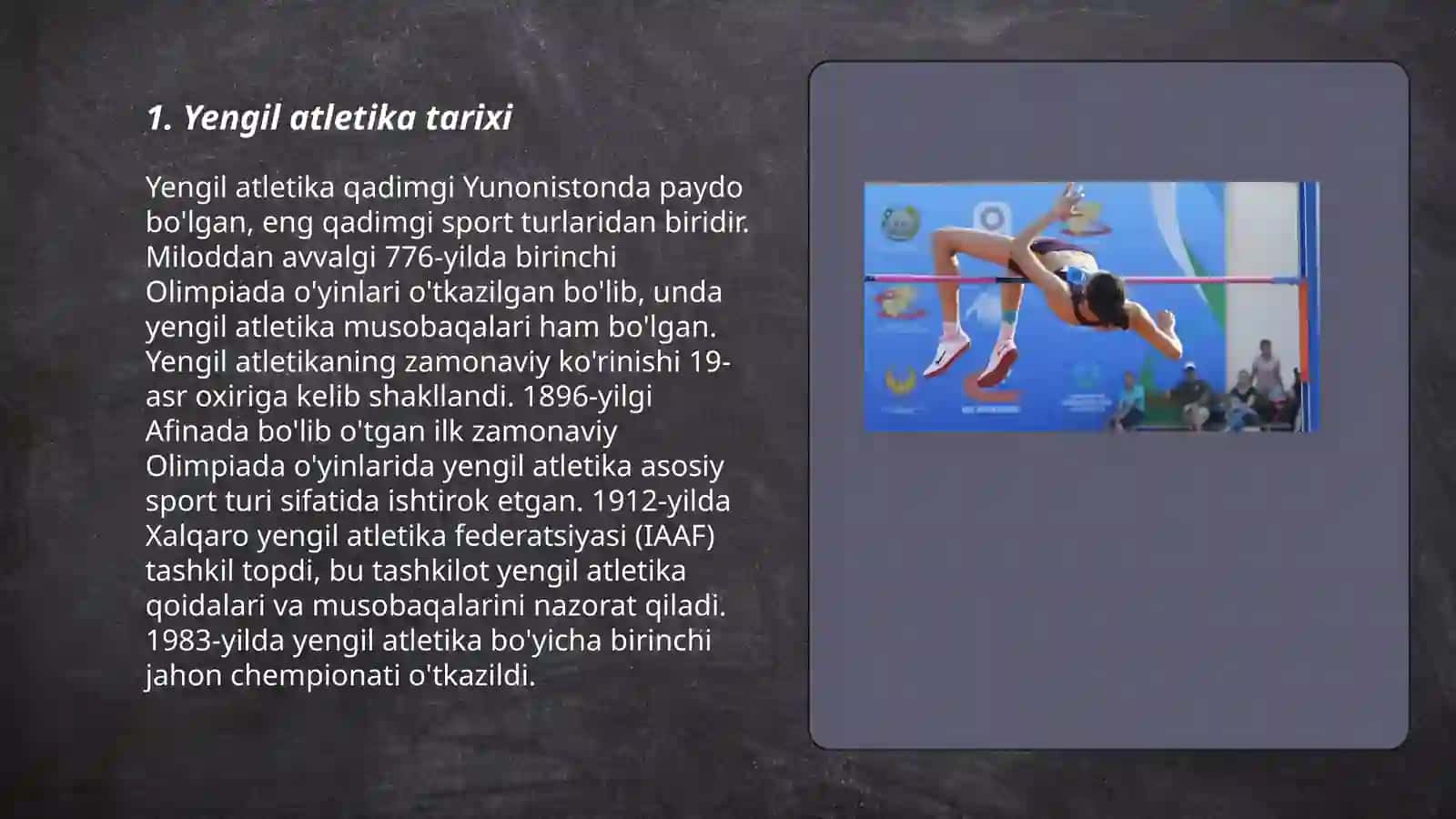 Yengil atletika qisqa masofaga yugurish 3