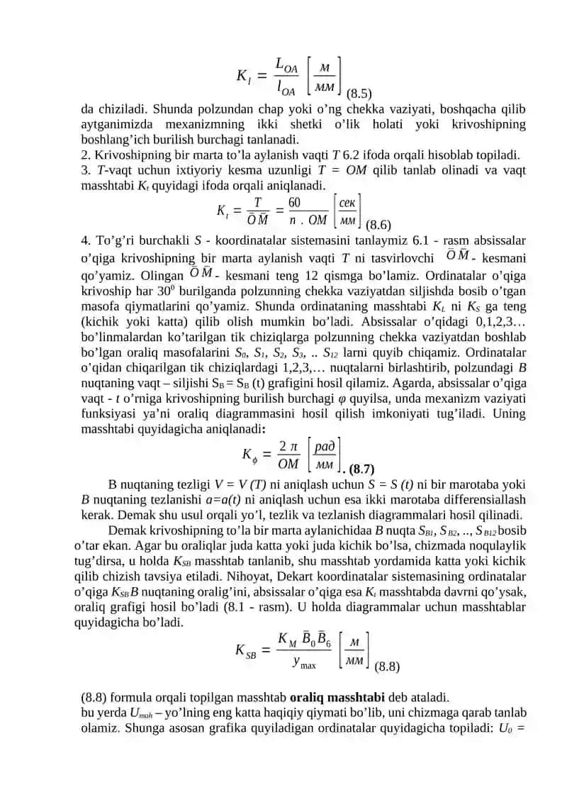 KINEMATIK DIAGRAMMALAR YORDAMI BILAN MEXANIZMLAR KINEMATIKASI 3