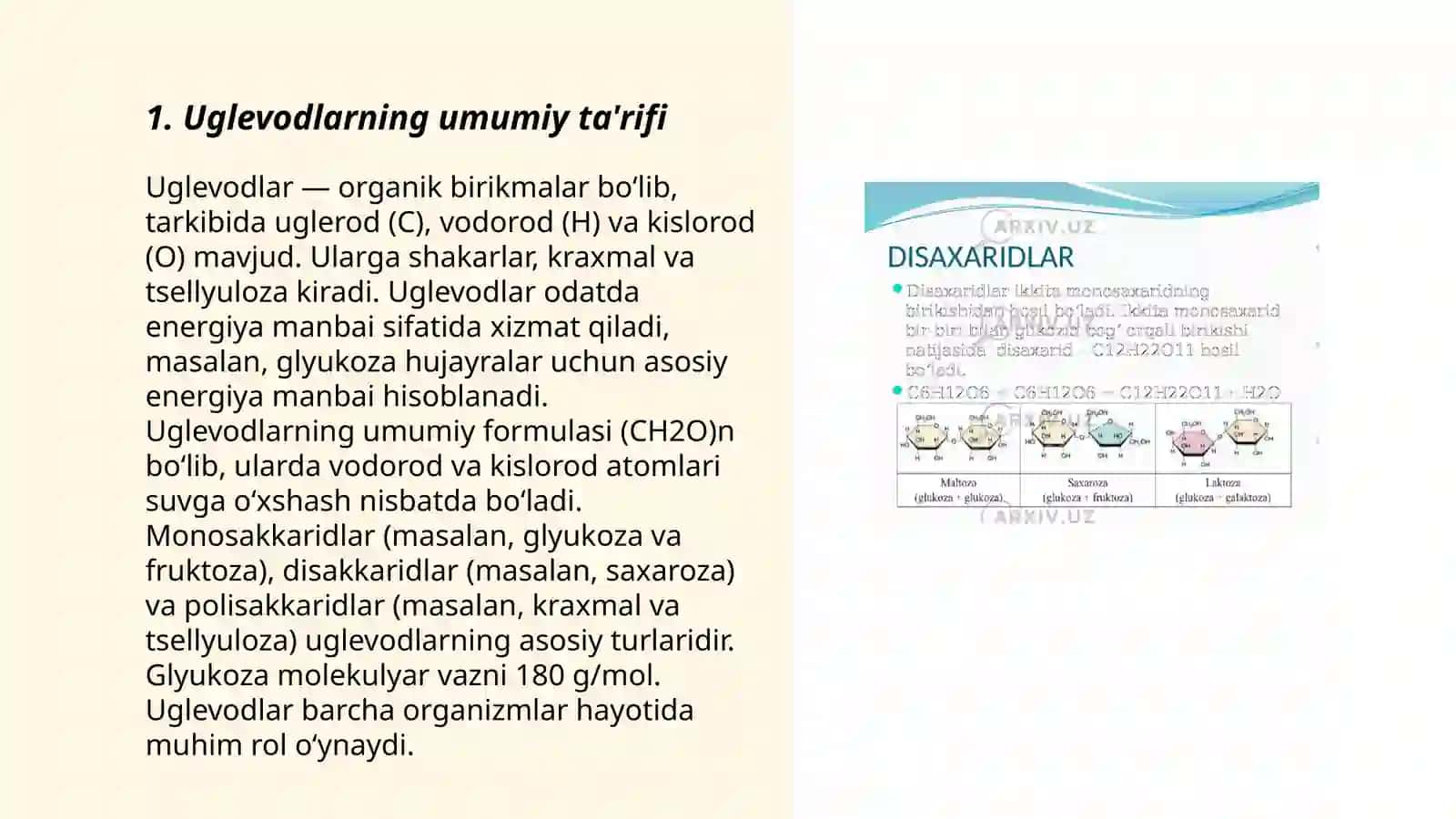 Uglevodlarning sinflanishi. Monosaxaridlar 3