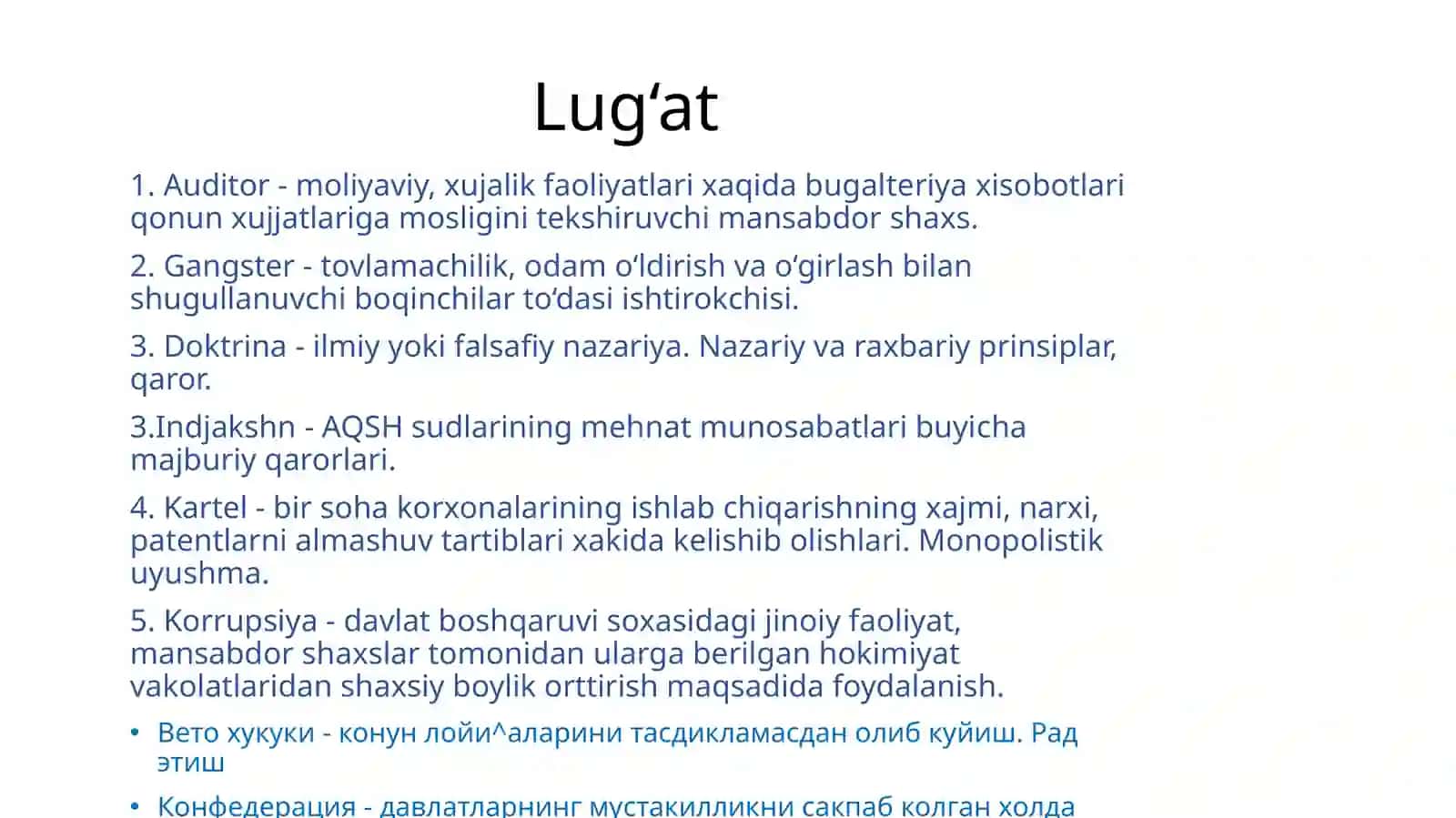 AQSH davlat va huquqi(yangivaengyangidavr) 3