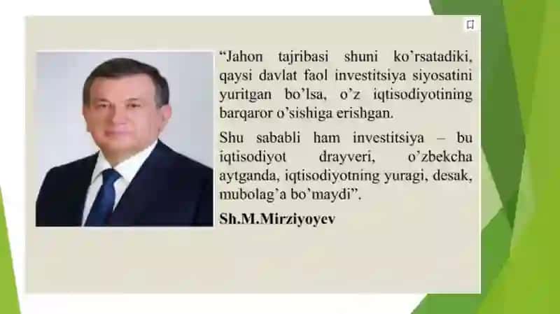 O'zbekiston Respublikasida Investitsion muhitni shakllantirish bosqichlari 3