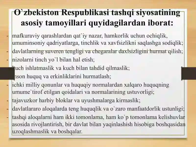 O`zbekistonning xalqaro tashkilotlar bilan hamkorlik aloqalari 3