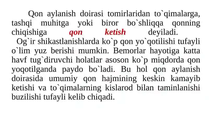 Qon ketishi. Qon ketishini to`xtatish usullari 3