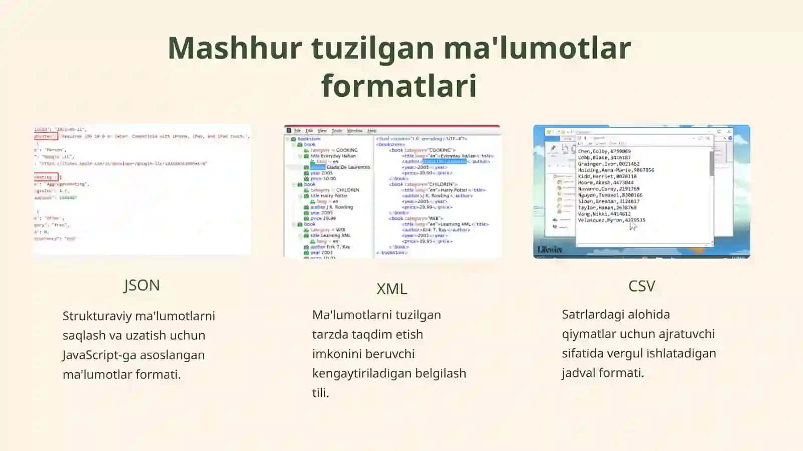 STRUKTURAVIY MA’LUMOTLARNI QIDIRISH 3