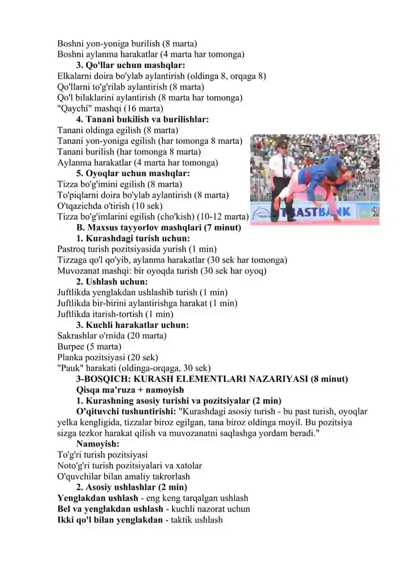 Kurash elementlarini rivojlantiruvchi harakatli o'yinlarni tashkil qilish va o'tkazish 3