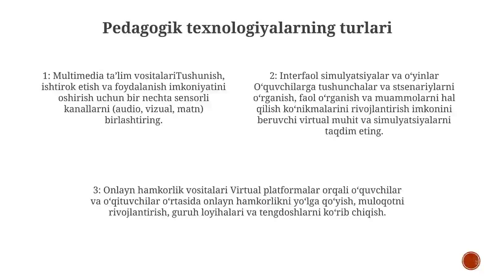 Tógarak Mashg'Ulotlarida PedagogikTexnologiyalarniQollash 3
