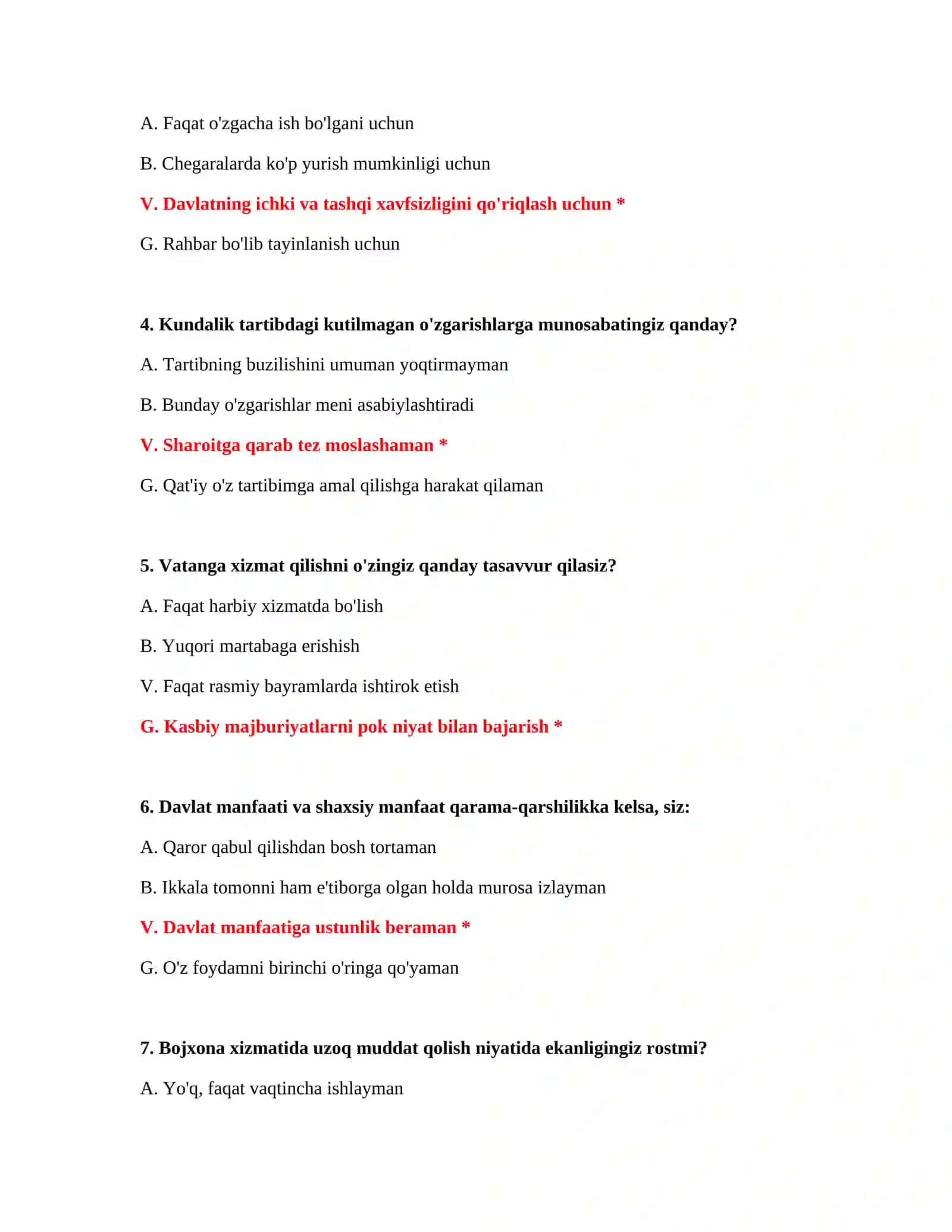 BOJXONA ISHGA KIRISH - PSIXOLOGIK SINOVLAR 3
