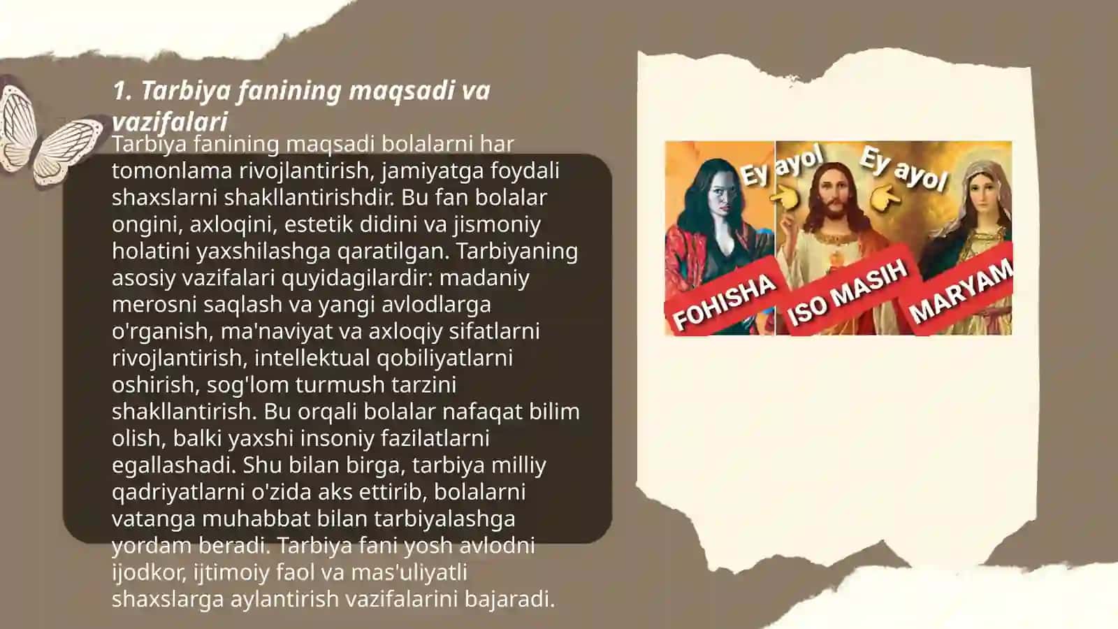 Tarbiya fanini o'qitish metodikasi fanining predmeti maqsad va vazifalari 3