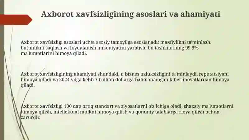 Axborot xavfsizligi 3