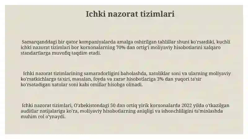 Moliyaviy hisobotni sharhlash bo‘yicha kelishuvlar hisobi 3