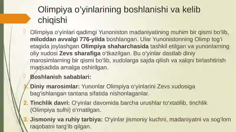 Olimpiyada tarixi. Stendlar, jadvallar va krassvordlar 3