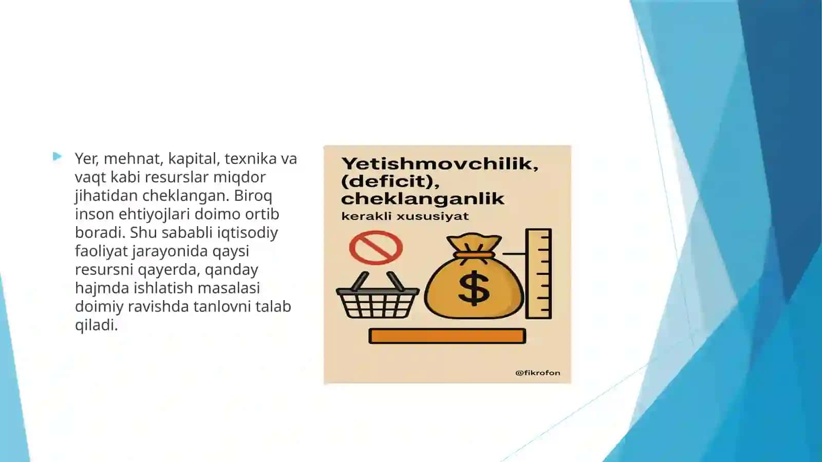 Iqtisodiy tanlov muammosi va imkoniyat xarajatlari 3