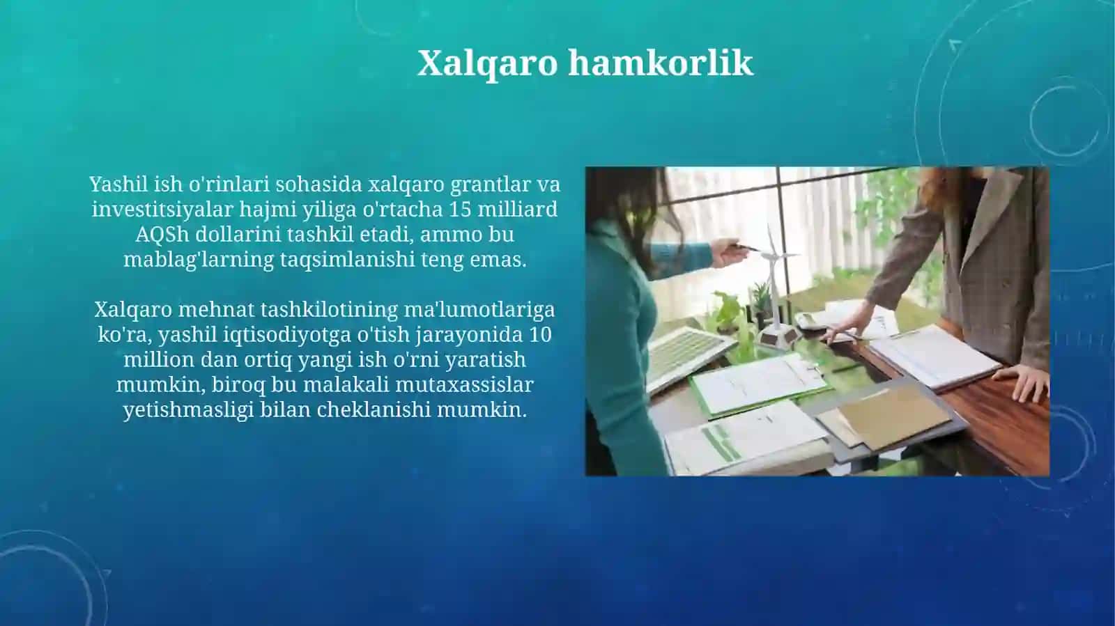 Yashil Ish O'rinlarini Rivojlantirish Masalalari 3