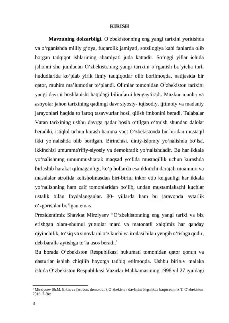 MUSTAQILLIKKA ERISHISH ARAFASIDA O‘ZBEKISTONDAGI IJTIMOIY-SIYOSIY JARAYONLAR 3