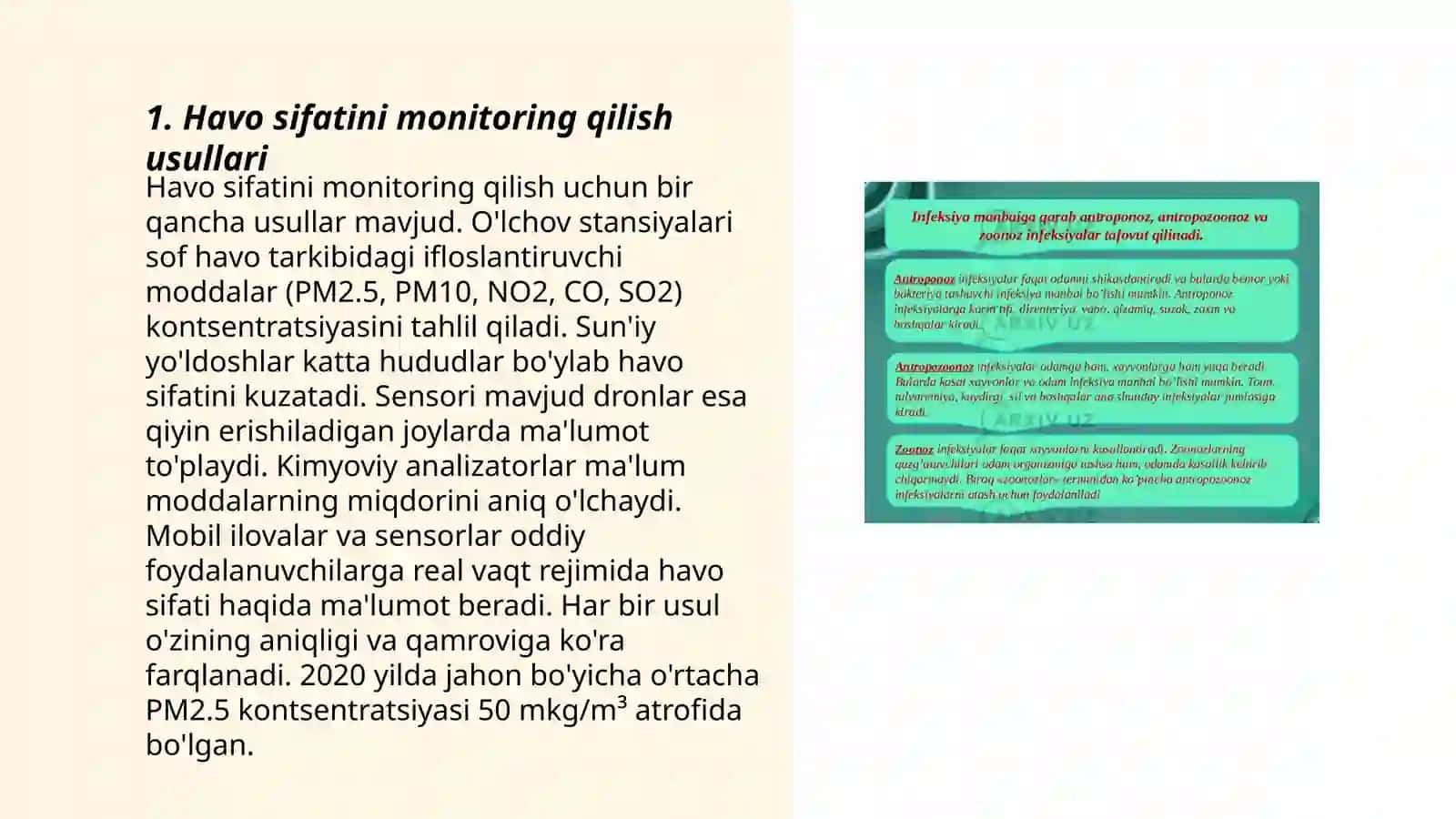 Atrof–muhit ifloslanishini nazorat qilish usullari (havo, suv, tuproq) 3