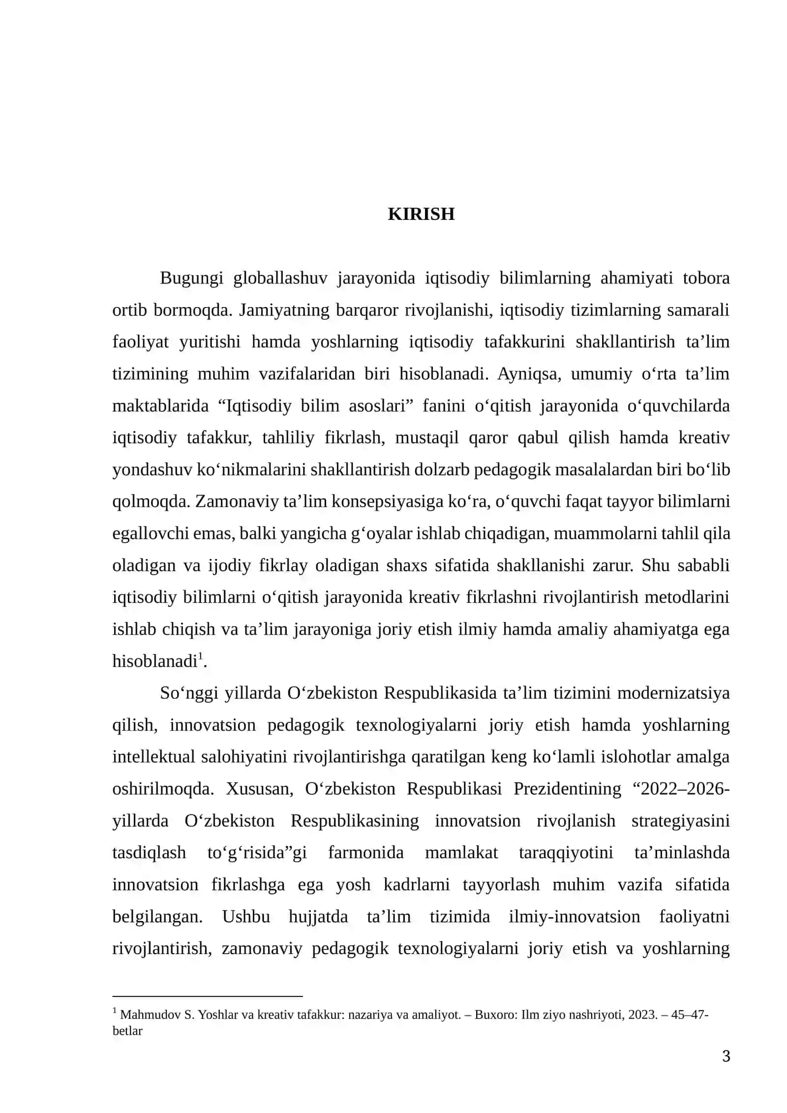 Iqtisodiy bilim asoslarini oʼqitishda oʼquvchilarning kreativ fikrlashini rivojlantirish 3