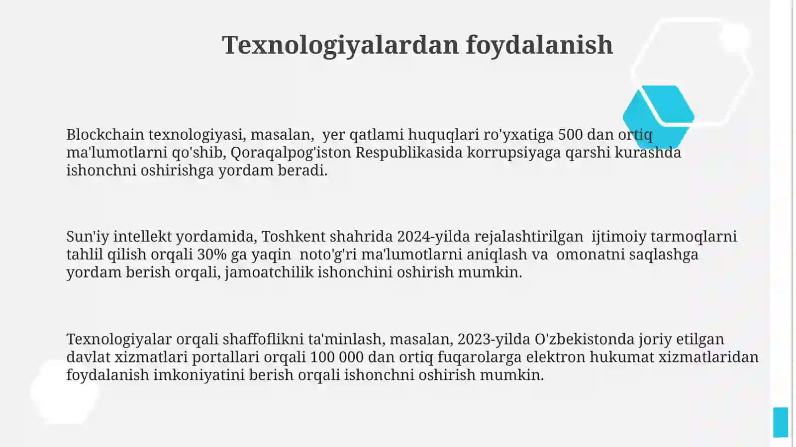 Ishonchlilikni oshirish usullarini tahlil qilishi va qoʻllaniladigan tadbirlar 3