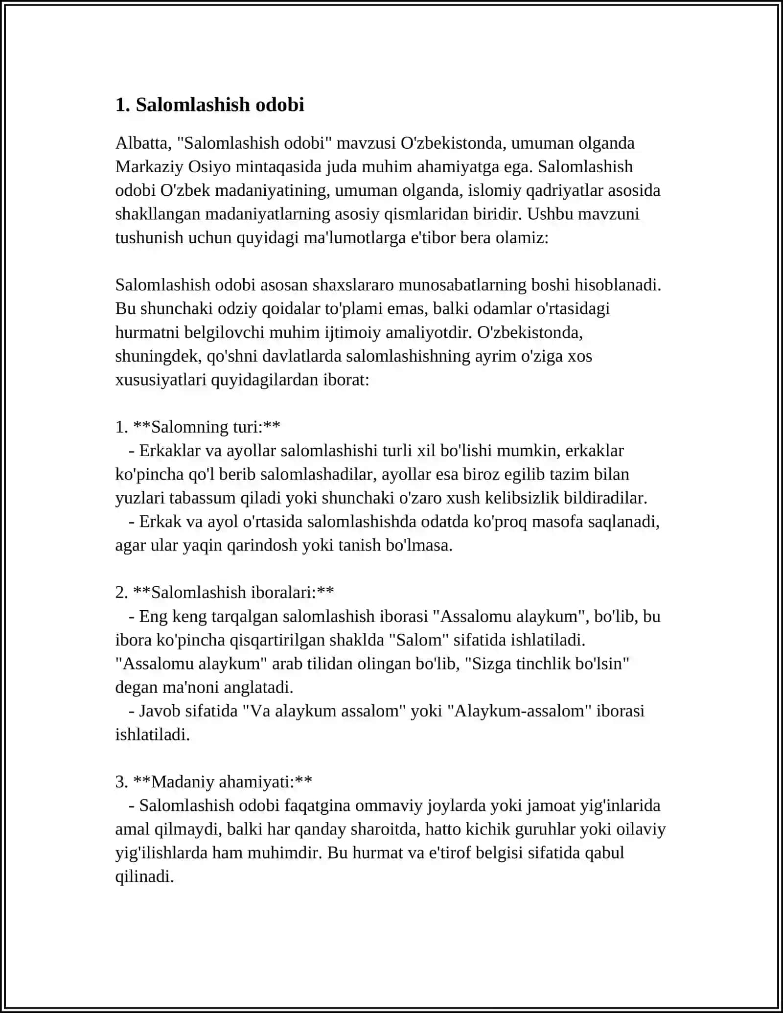 IMOM BUXORIY "AL-ADAB AL-MUFRAD" HADISI 3
