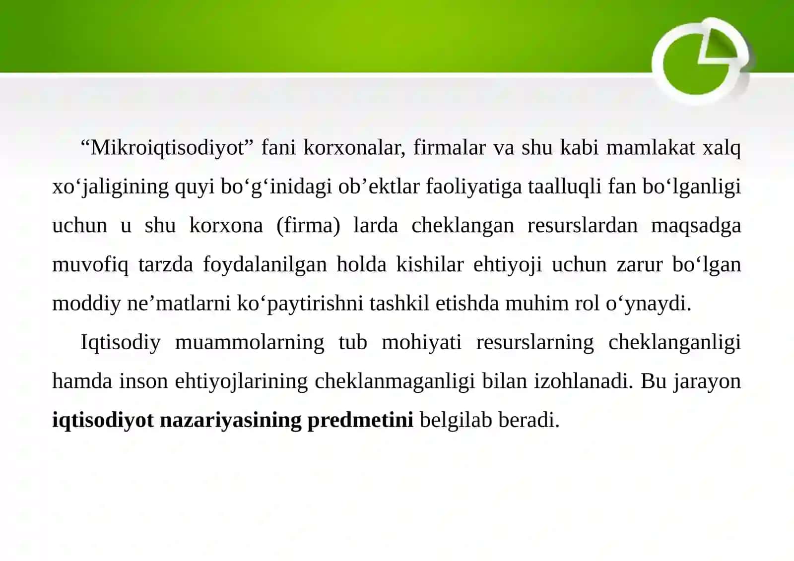 Mikroiqtisodiyot fanining maqsadi va vazifalari 3