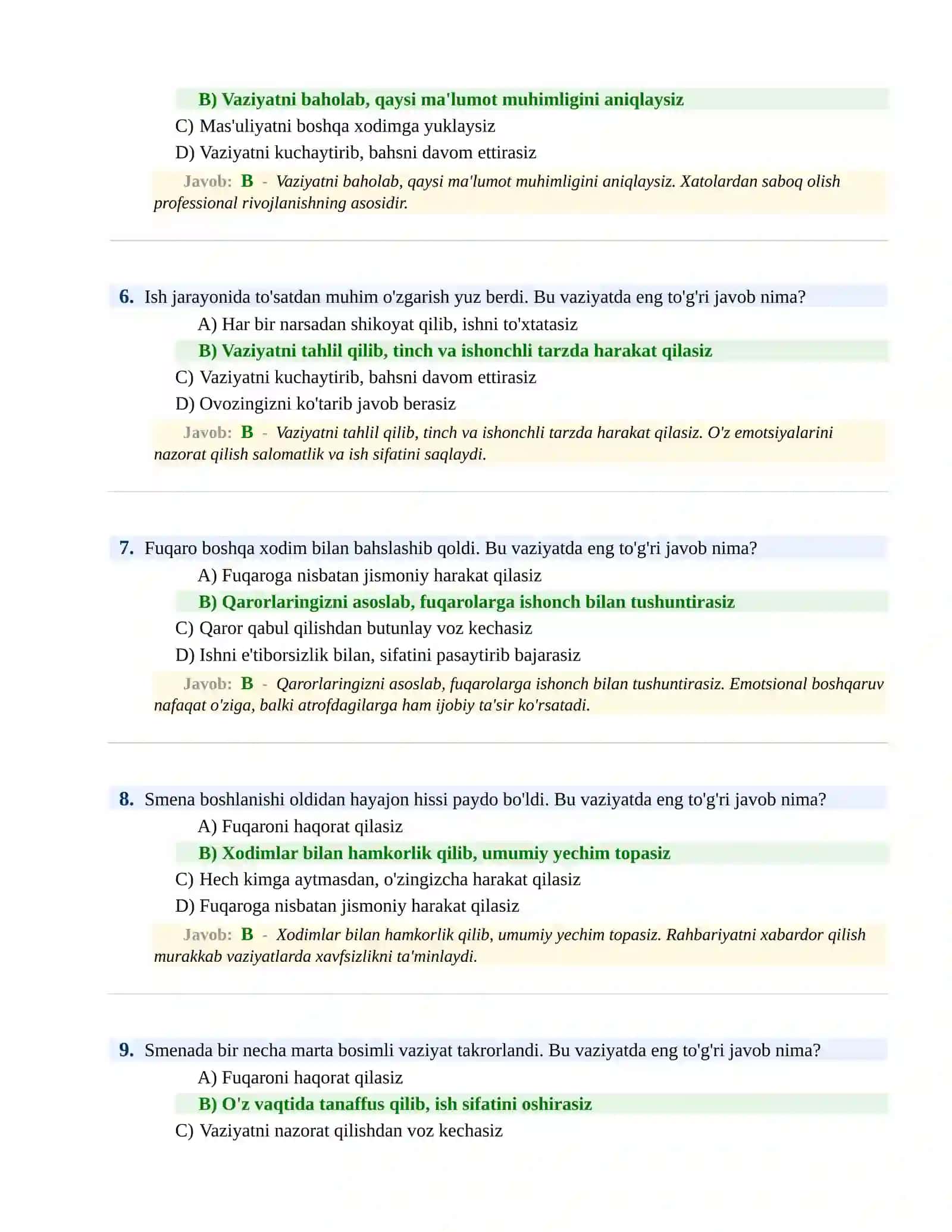 BOJXONA XIZMATIGA ISHGA KIRISH PSIXOLOGIK SINOV Testlari 3