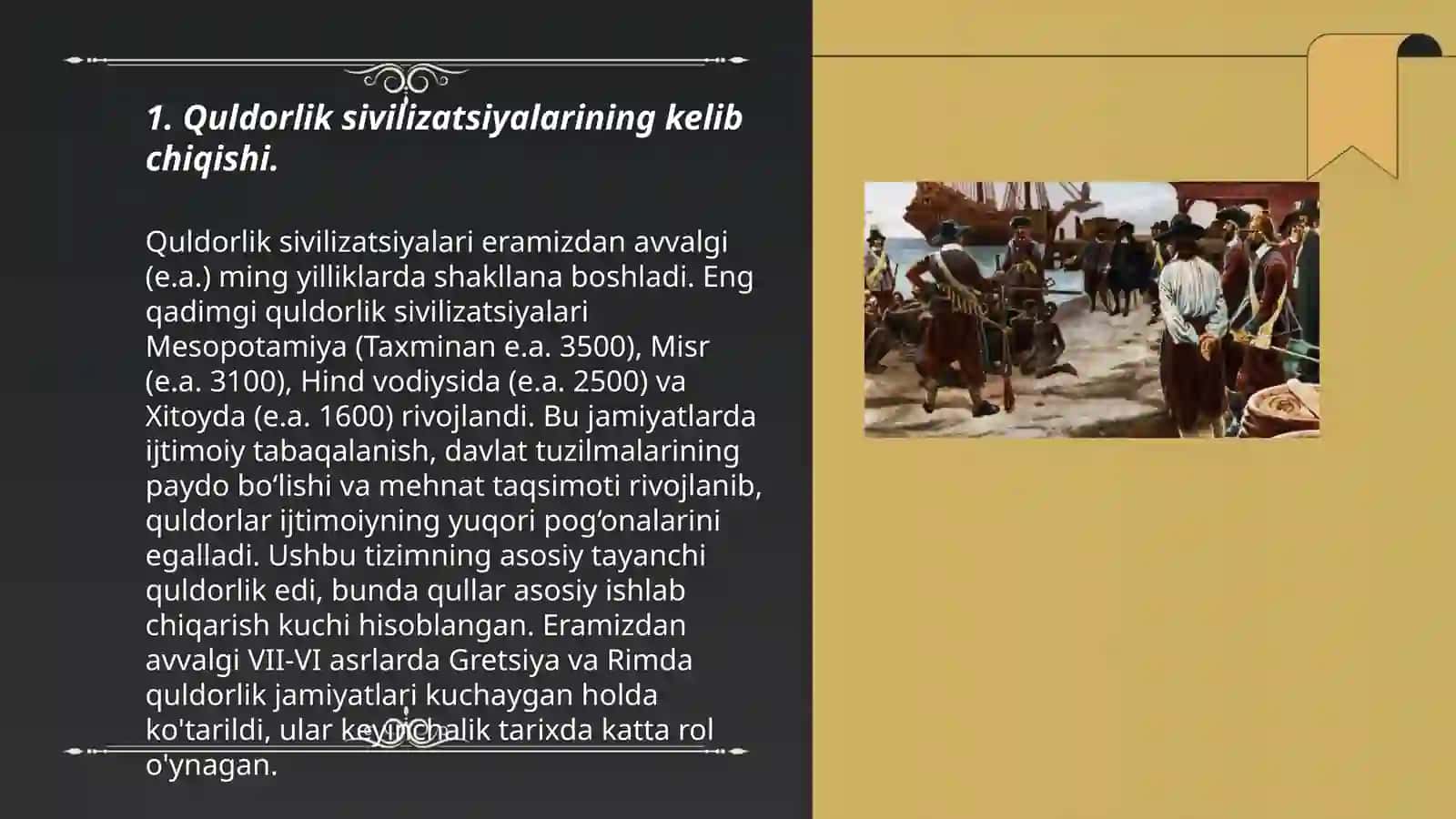 Quldorlik sivilizatsiyalarining jahon tarixida tutgan o'mi 3