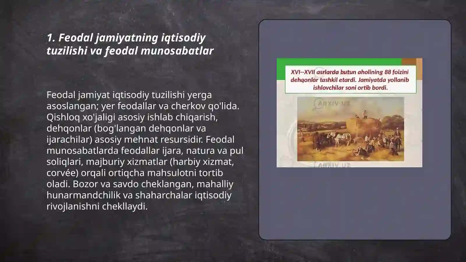 Feodal jamiyati va uning yemirilish davridagi iqtisodiy ta'limotlar 3