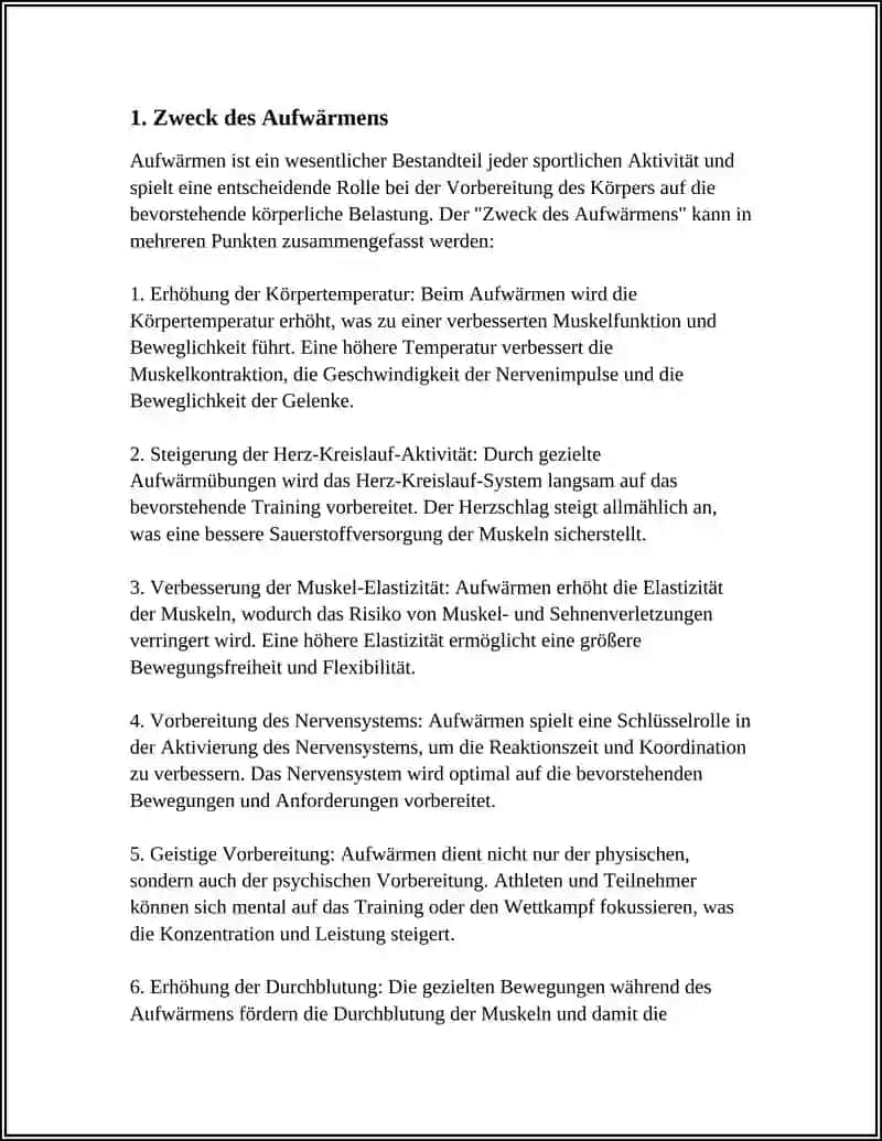 AUFWÄRMEN 3