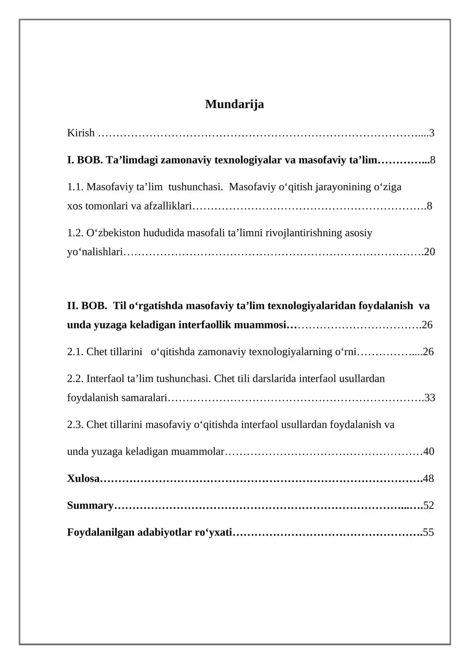 Chet tillarini masofaviy o‘qitishda interfaollik muammosi 3