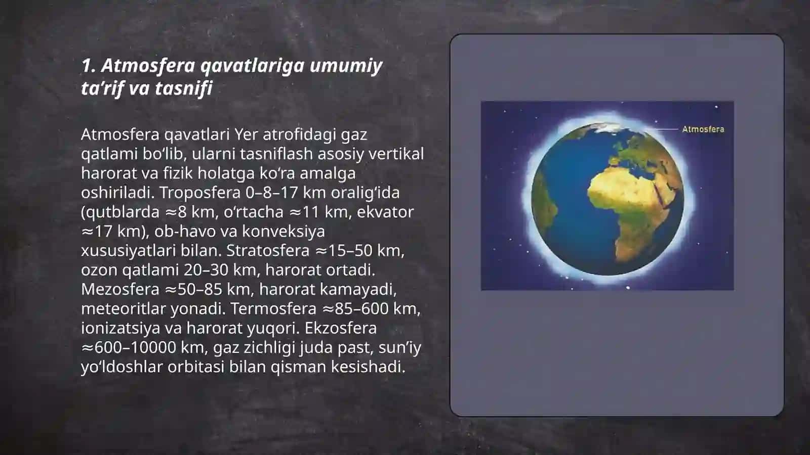 Atmosfera qavatlariga ta’rif 3