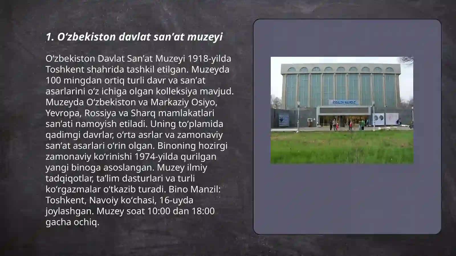 O'zbekiston Davlat San'at Muzeyi 3