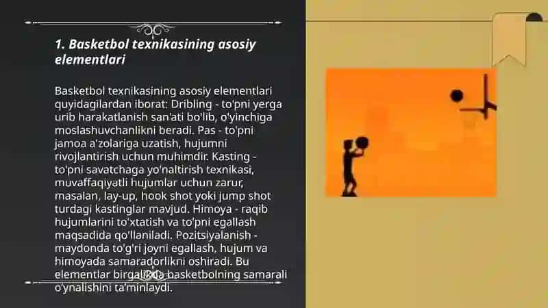 Basketbol o'yin texnikasi va taktikasi 3