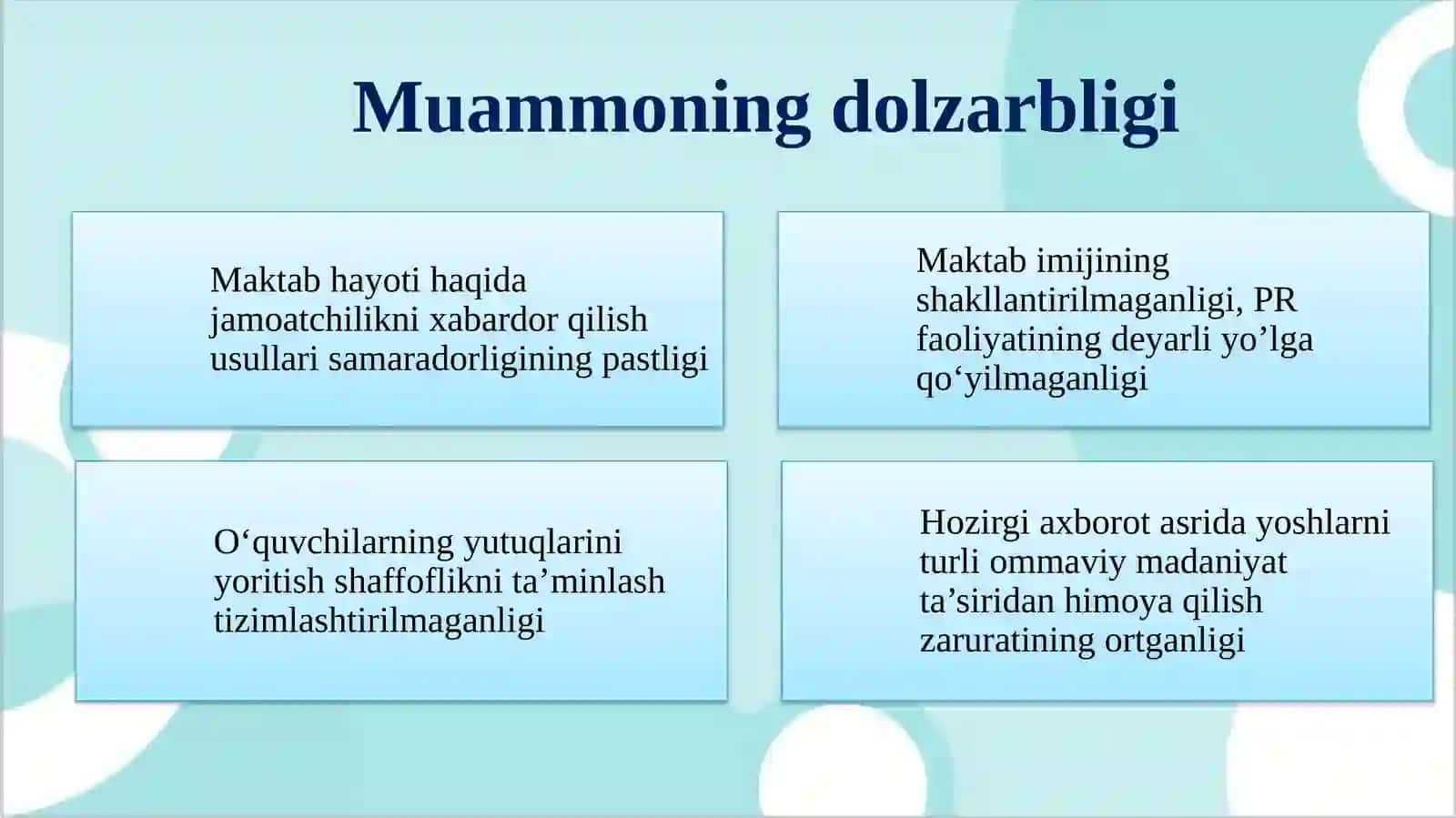 Maktabning ommaviy axborot vositalari bilan ishlash samaradorligini oshirish 3