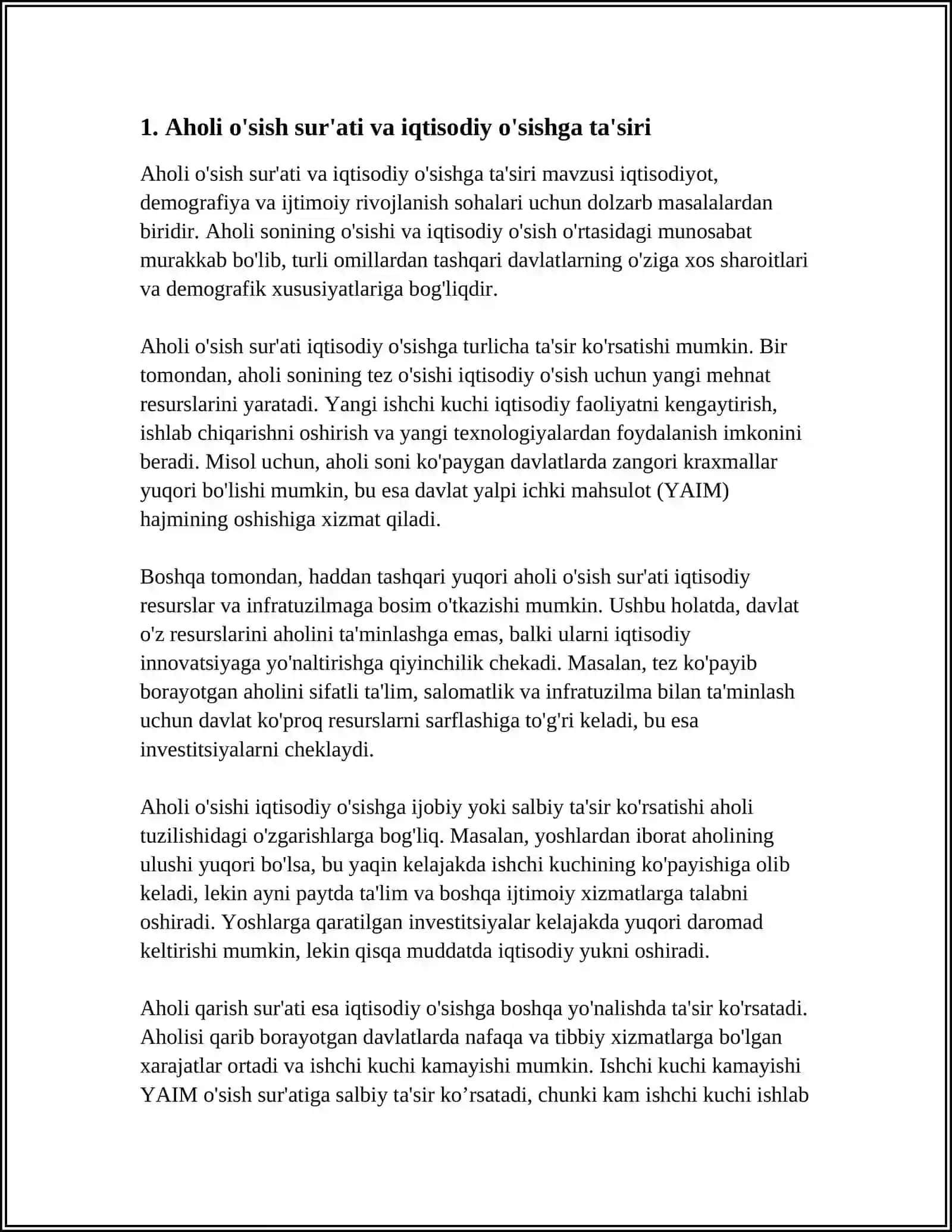 DEMAGRAFIK ÕZGARISHLAR IQTISODIY ÕSISHGA TASIRI 3
