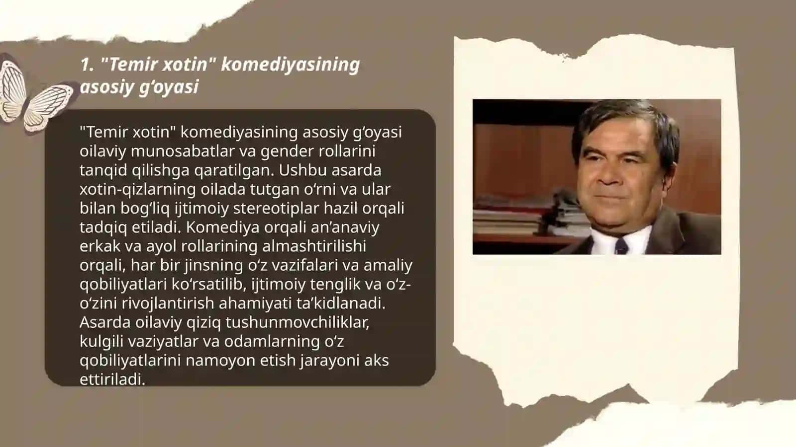 "Temir xotin" komediyasi umumiy tahlili 3