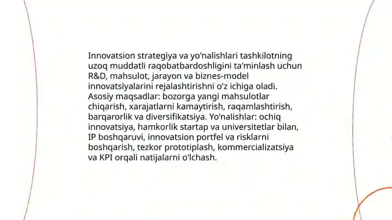 Innovatsion Menejmentning Yònalishlari va Funksiyalari 3