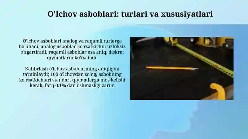 O'lchash asboblari va o'lchash xatoliklari 3