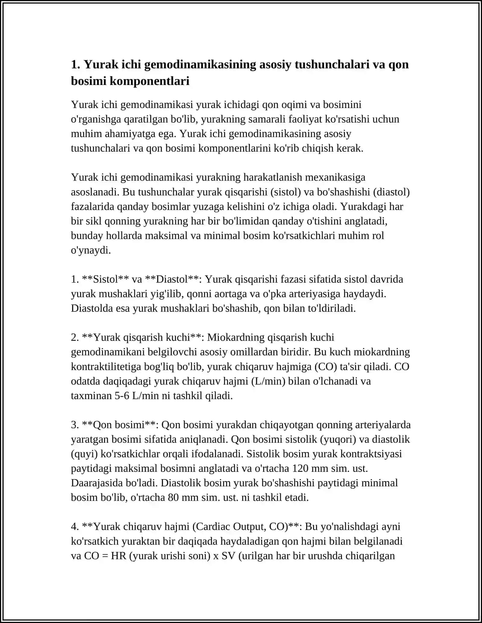 Yurak ichi gemodinamikasi 3
