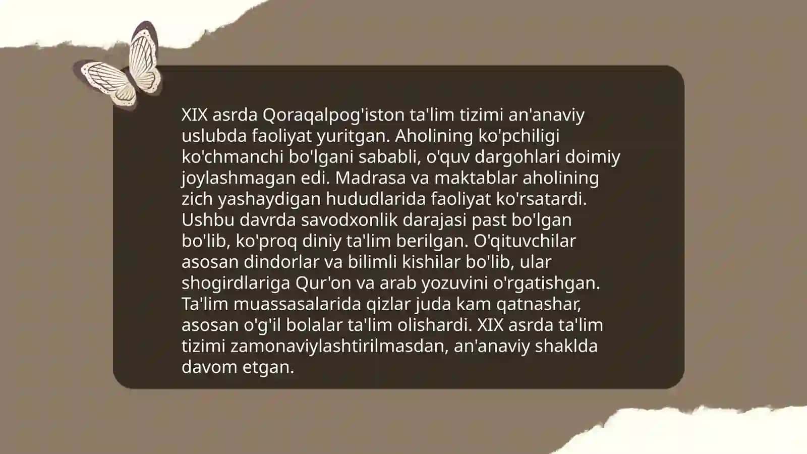 XIX-XX asr boshlarida ta'lim 3
