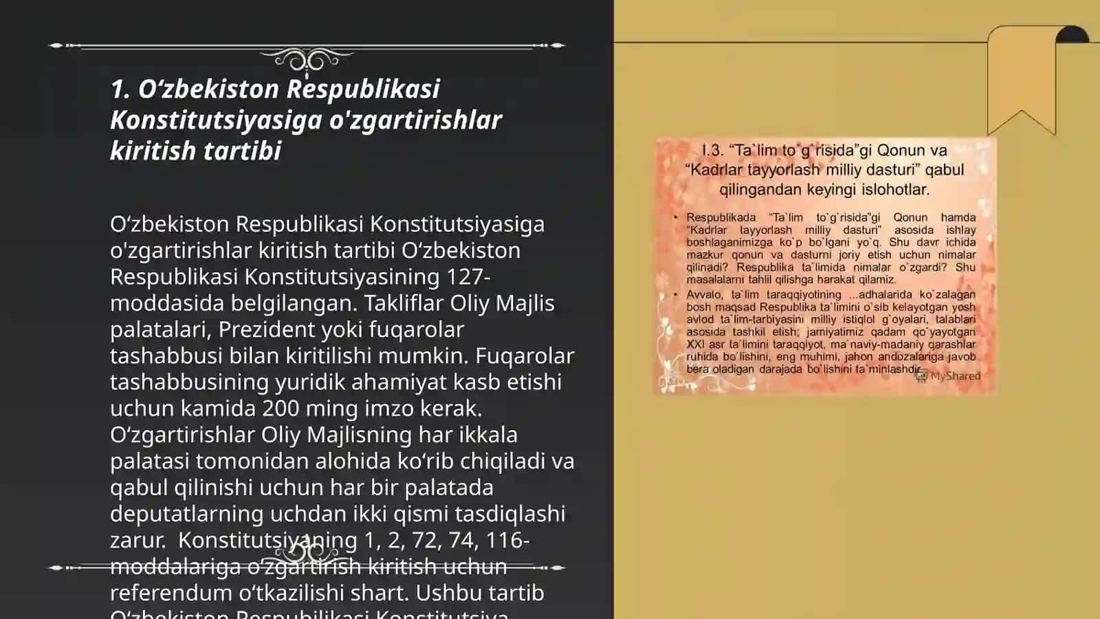 Ustavga o'zgartirish va qo'shimchalar kiritish tartibi 3