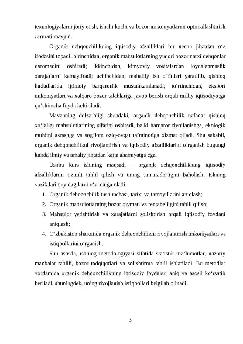 ORGANIK DEHQONCHILIKNING IQTISODIY AFZALLIKLARI 3