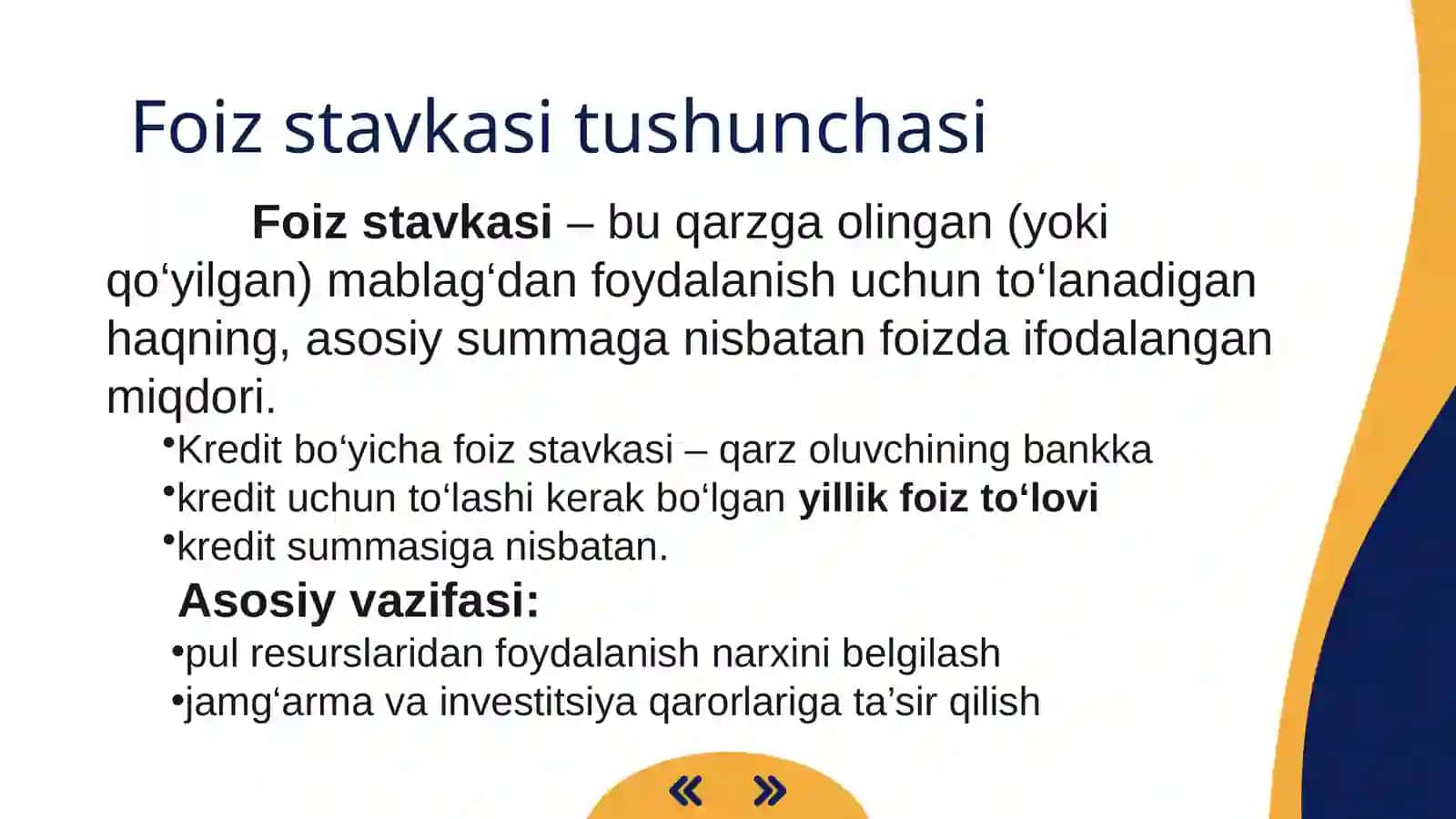 Kredit bo‘yicha foiz stavkalar va ularga ta’sir qiluvchi omillar 3