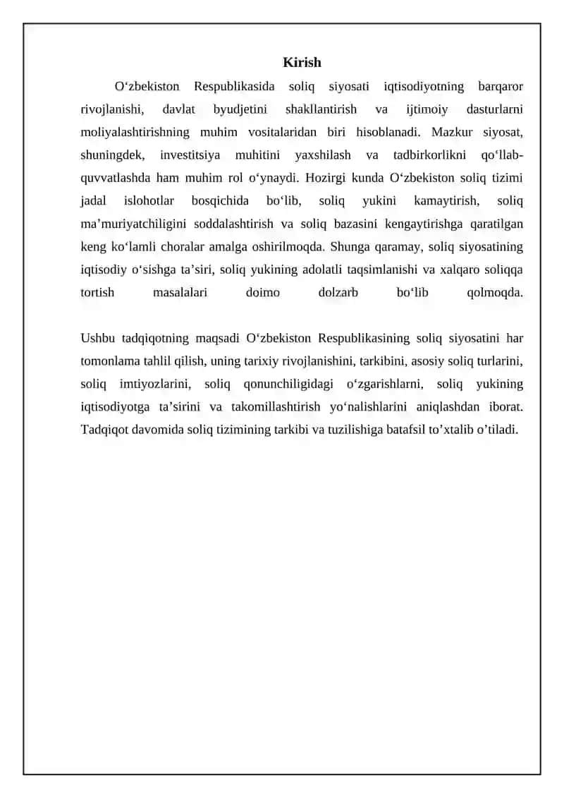 Oʻzbekiston respublikasi soliq siyosati va uning xususiyatlari 3