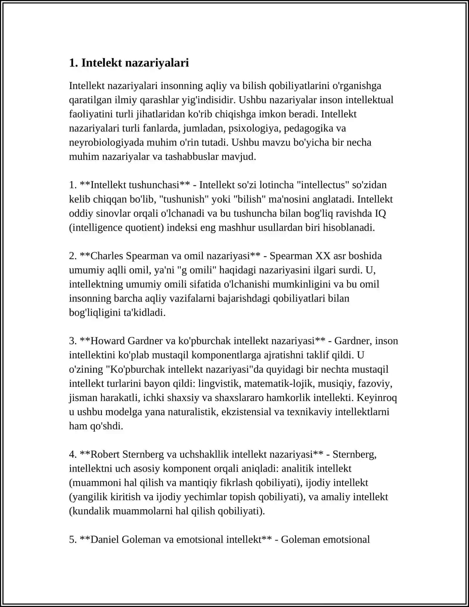 INTELEKT VA KREATIVLIK NAZARIYASI 3