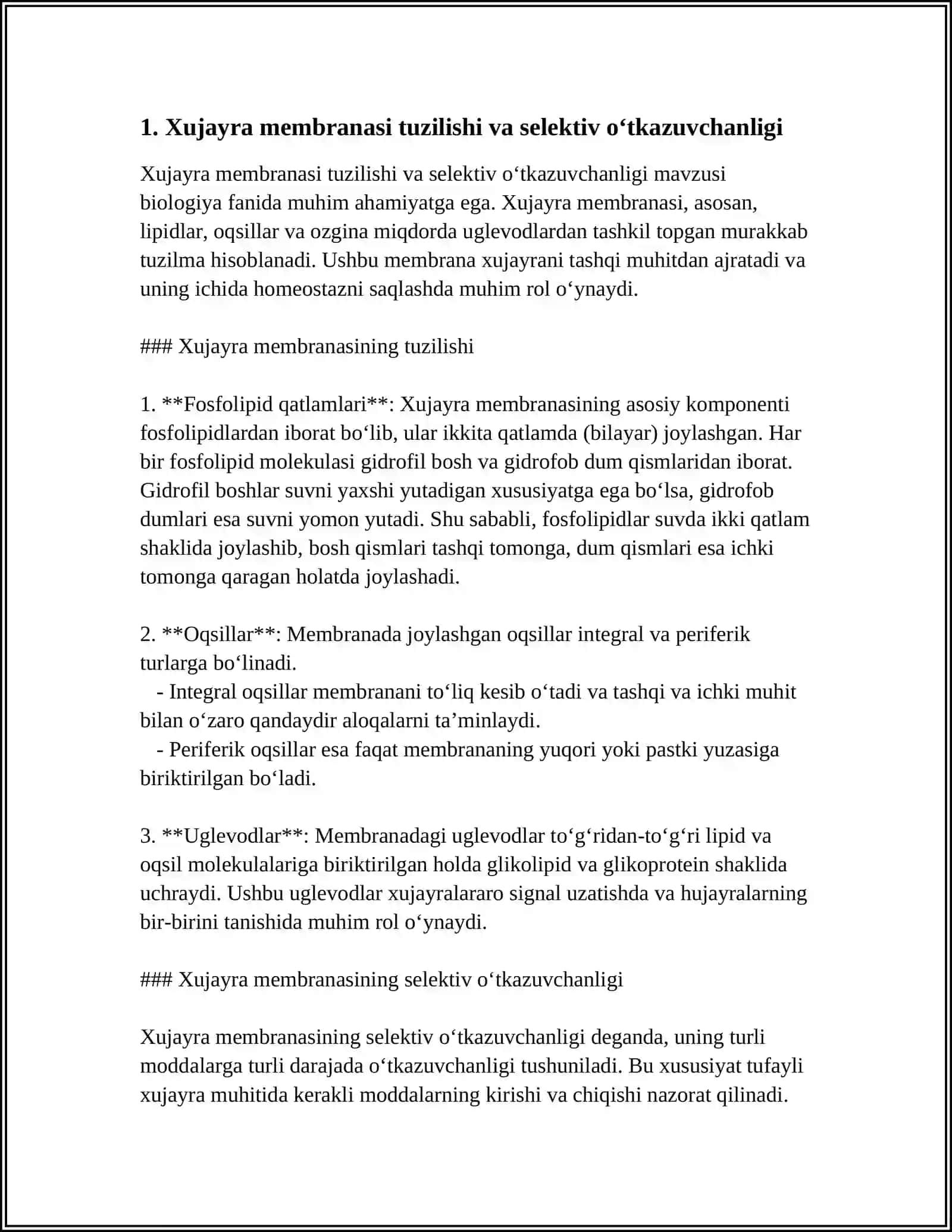 XUJAYRADA MODDALAR ENERGIYA ALMASHINUVI.MA'LUMOTLAR OQIMI 3