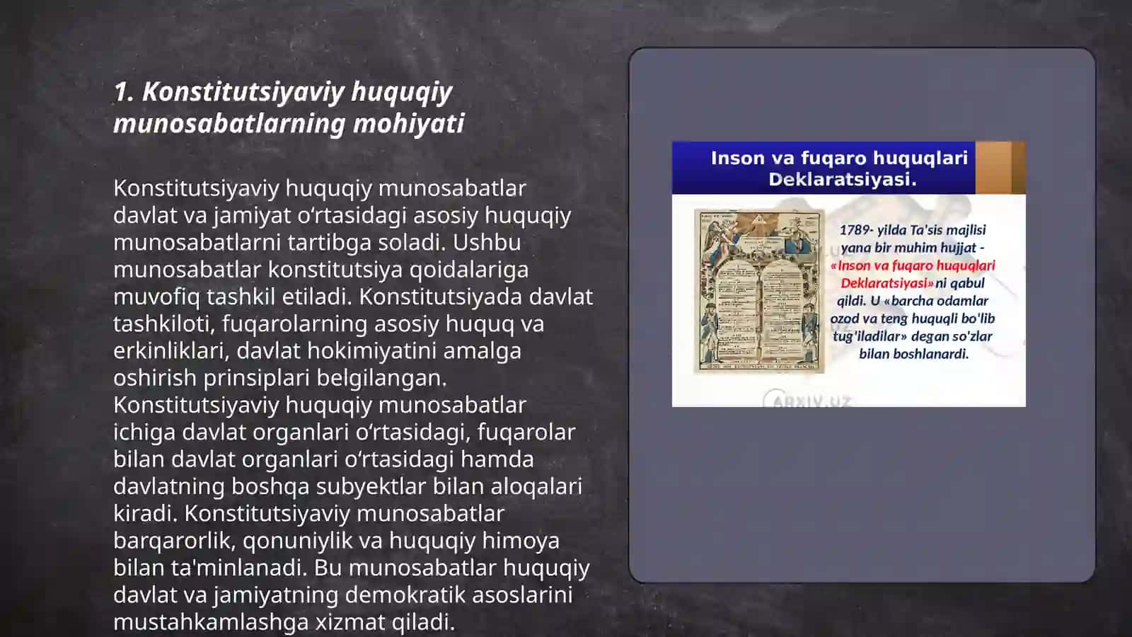 Konstitutsiyaviy-huquqiy munisabatlar va ularning xususiyatlari subyektlari 3