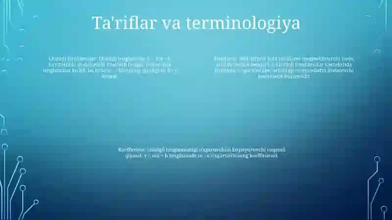 Chiziqli Tenglamalar 3