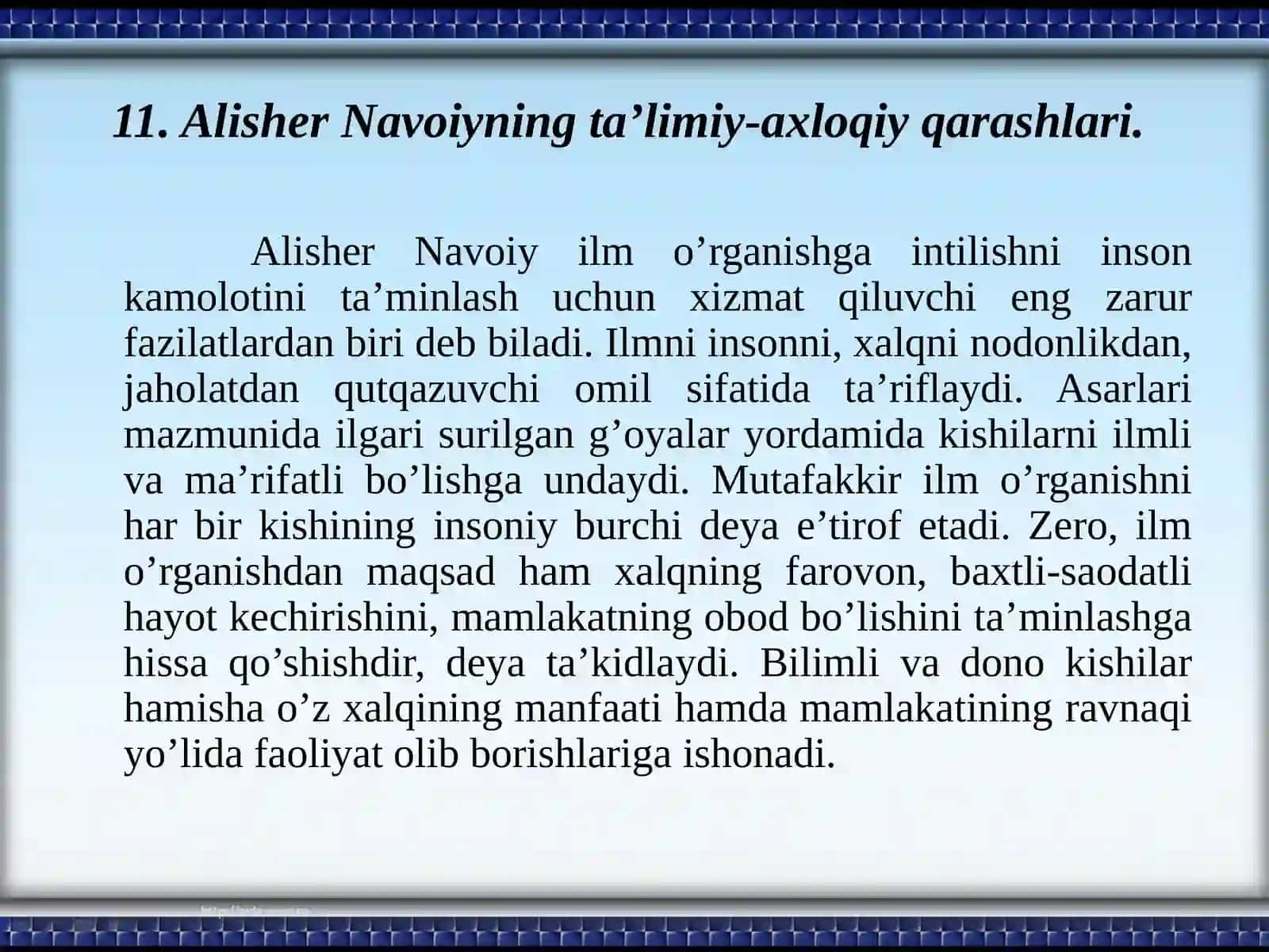 Alisher Navoiyning ta’limiy-axloqiy qarashlari 3